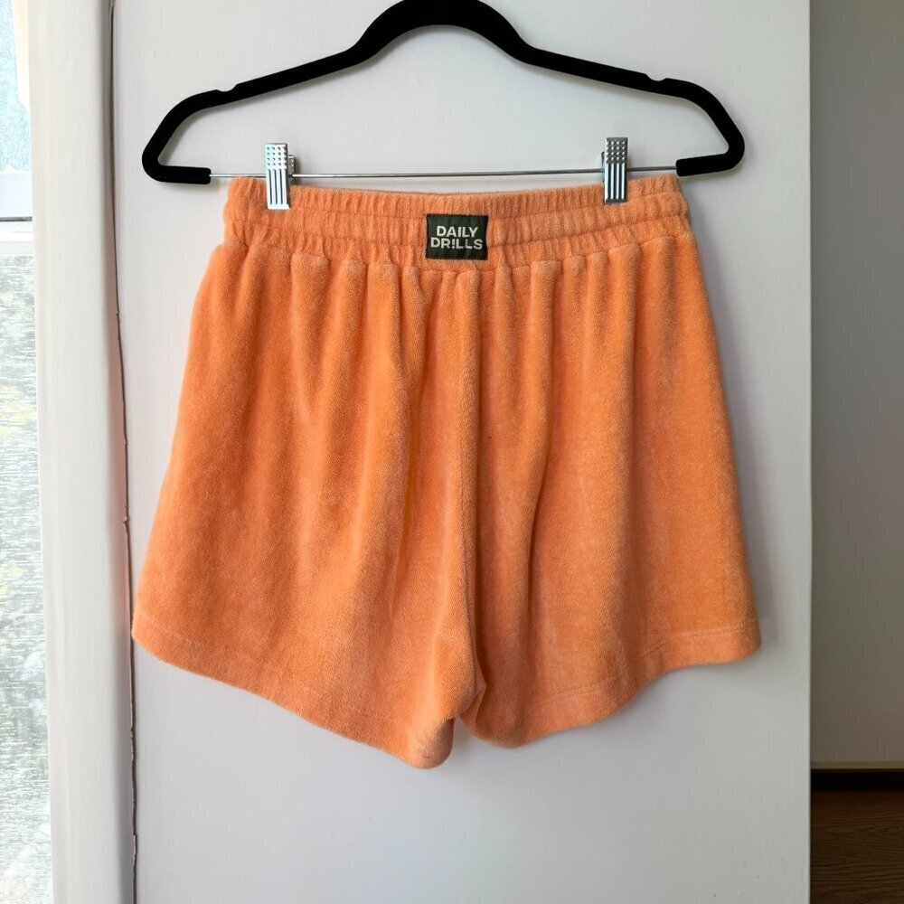 Daily Drills Towel Terry Short Sweat Drawstring Shorts Spritz Orange XS / S